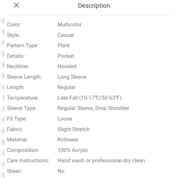 SHEIN Privé Women's Plaid Double Pockets Cardigan With Open Front - Picture 13 of 16